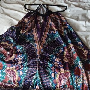 Colorful Halter Neck Dress